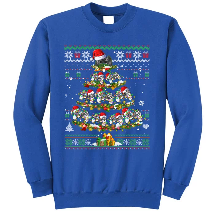 Christmas Gaming Tree Ugly Sweater Video Game Lover Holidays Gift Tall Sweatshirt