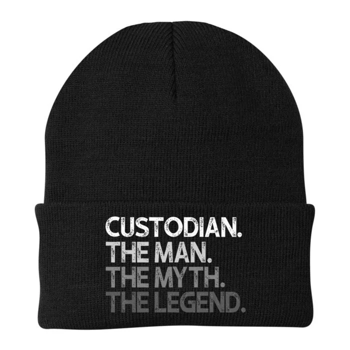 Custodian Gift The Man Myth Legend Knit Cap Winter Beanie