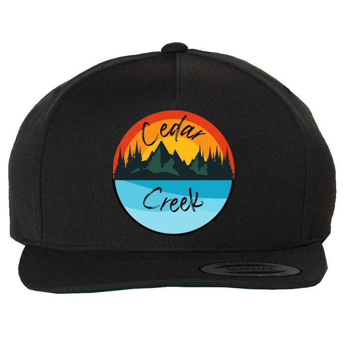 Camping Graphic Tee. Cedar Creek Graphic Tee. Wool Snapback Cap