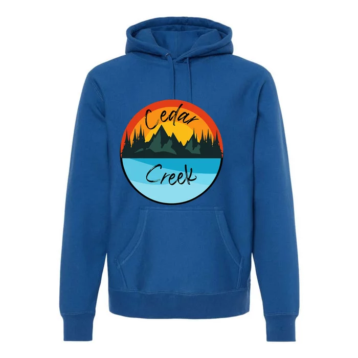 Camping Graphic Tee. Cedar Creek Graphic Tee. Premium Hoodie