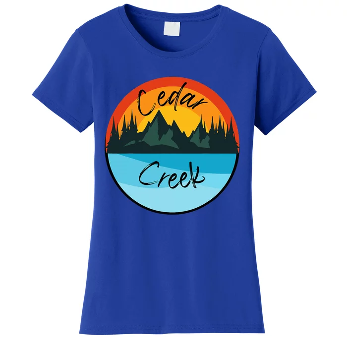 Camping Graphic Tee. Cedar Creek Graphic Tee. Women's T-Shirt