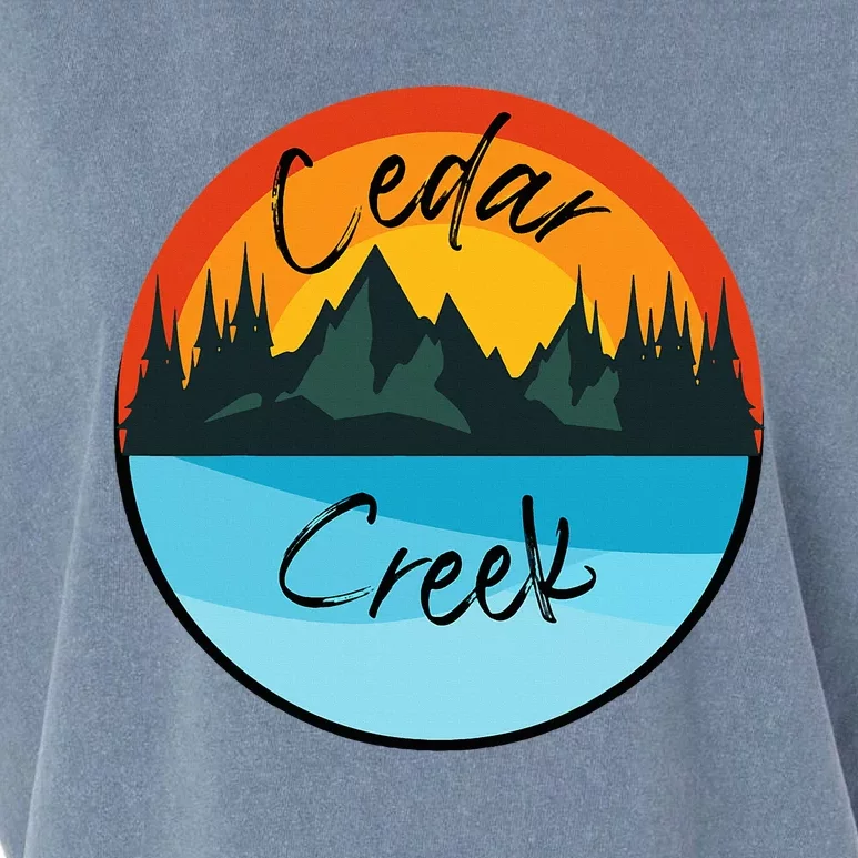 Camping Graphic Tee. Cedar Creek Graphic Tee. Garment-Dyed Women's Muscle Tee