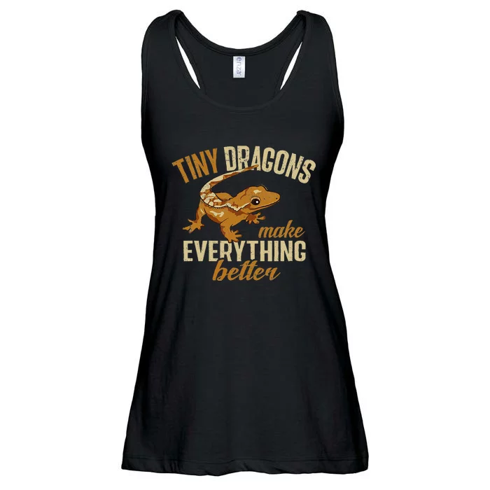 Crested Gecko Tiny Dragons Make Everything Better Ladies Essential Flowy Tank