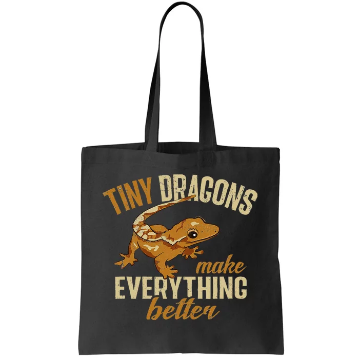 Crested Gecko Tiny Dragons Make Everything Better Tote Bag