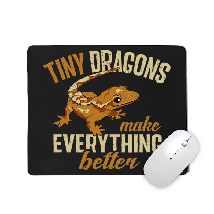 Crested Gecko Tiny Dragons Make Everything Better Mousepad