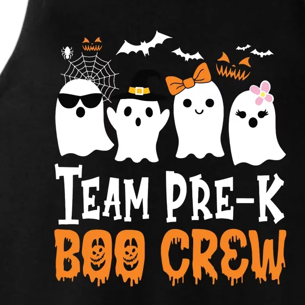 Cute Ghost Team Pre K Boo Crew Halloween Teacher Student Ladies Tri-Blend Wicking Tank