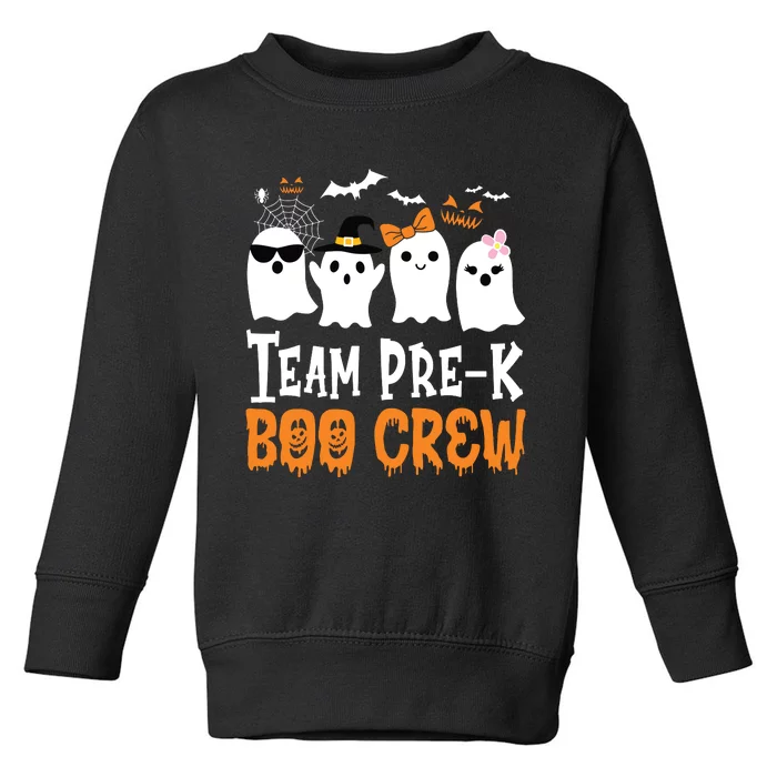 Cute Ghost Team Pre K Boo Crew Halloween Teacher Student Toddler Sweatshirt