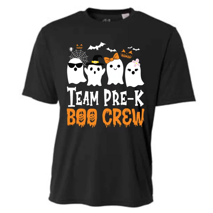 Cute Ghost Team Pre K Boo Crew Halloween Teacher Student Cooling Performance Crew T-Shirt