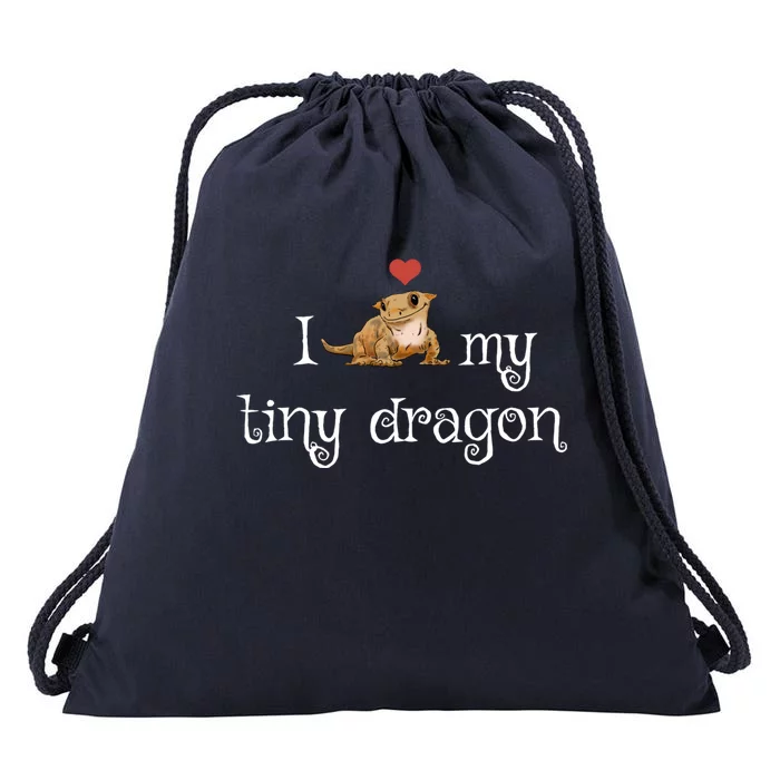 Crested Gecko Tiny Dragon Gecko Lover Cute Crestie Lizard Gift Drawstring Bag