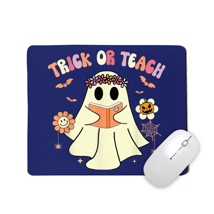 Cute Ghost Teacher Halloween Shirts Wo Trick Or Teach Mousepad