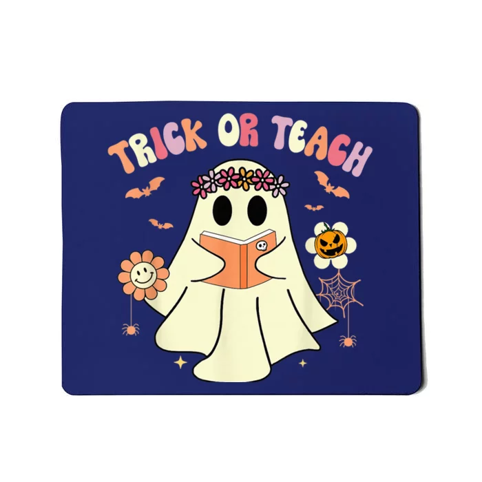 Cute Ghost Teacher Halloween Shirts Wo Trick Or Teach Mousepad