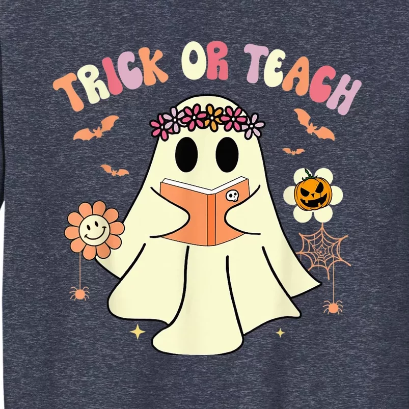 Cute Ghost Teacher Halloween Shirts Wo Trick Or Teach Sweatshirt