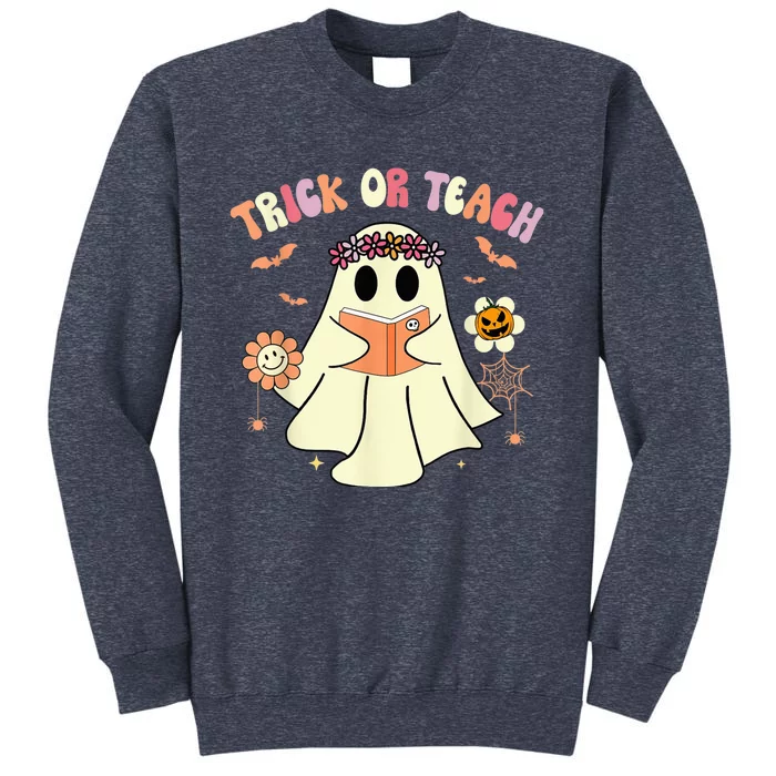 Cute Ghost Teacher Halloween Shirts Wo Trick Or Teach Sweatshirt