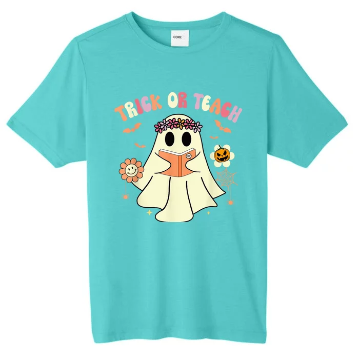 Cute Ghost Teacher Halloween Shirts Wo Trick Or Teach ChromaSoft Performance T-Shirt