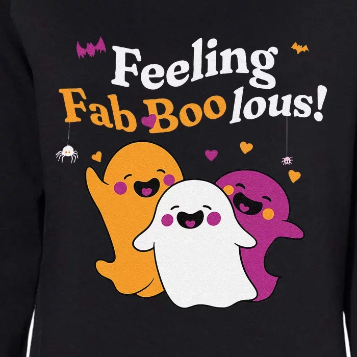 Cute Ghost Trio Boo Halloween Fab Boo Lous Womens California Wash Sweatshirt