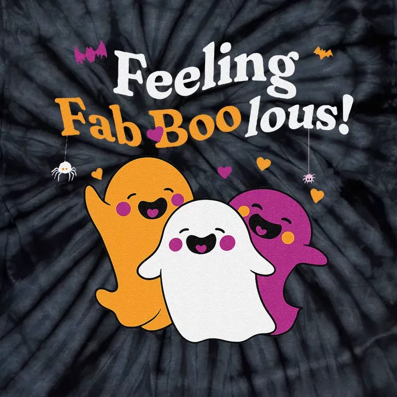 Cute Ghost Trio Boo Halloween Fab Boo Lous Tie-Dye T-Shirt