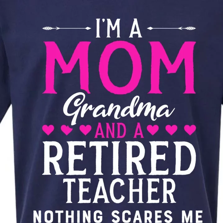 Cute Grandma Teachers Mom Grandma Retired Teacher Gift Sueded Cloud Jersey T-Shirt