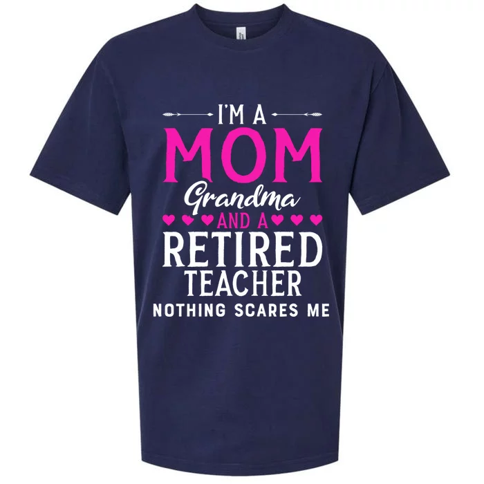 Cute Grandma Teachers Mom Grandma Retired Teacher Gift Sueded Cloud Jersey T-Shirt