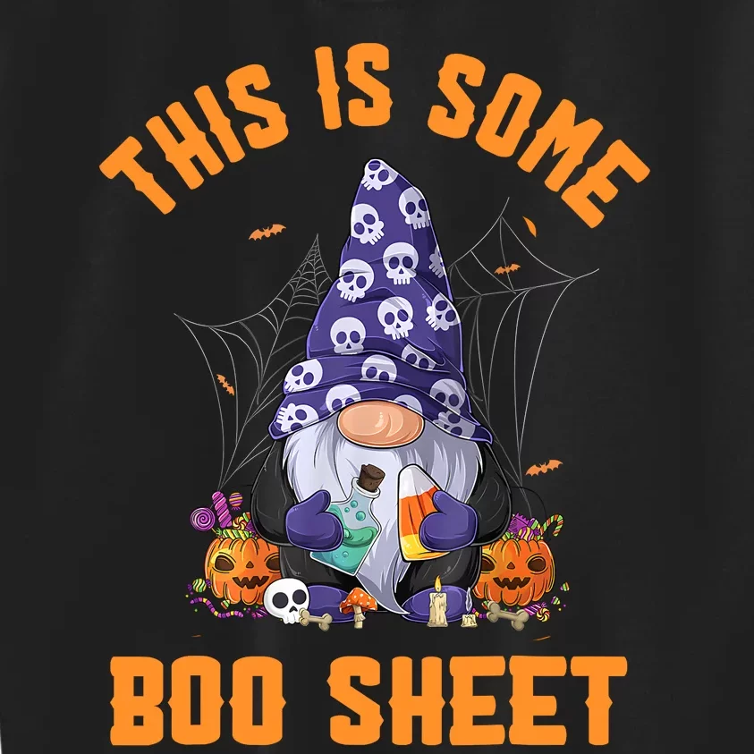 Cute Gnomes This Is Some Boo Sheet Halloween Pumpkins Ghosts Kids Sweatshirt