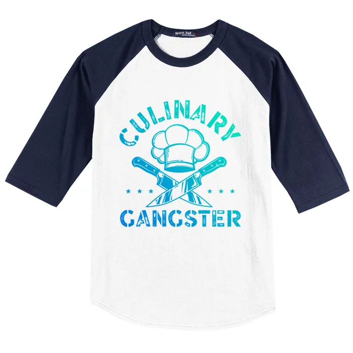 Culinary Gangster Talented Chef Cooking Bbq Master Cook Gift Baseball Sleeve Shirt