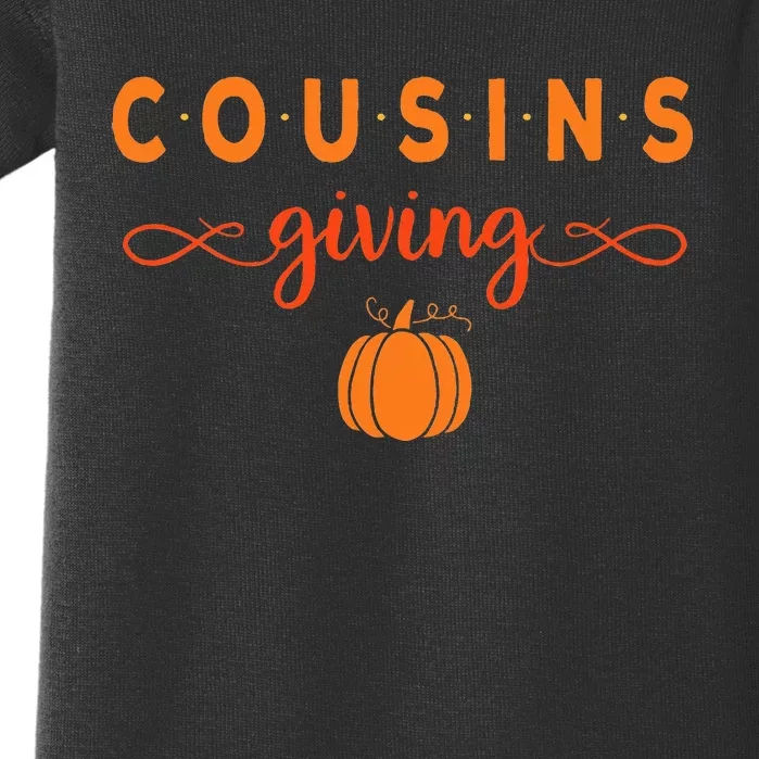 Cousins Giving Thanksgiving Baby Bodysuit