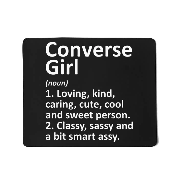 CONVERSE GIRL TX TEXAS Funny City Home Roots Gift Mousepad