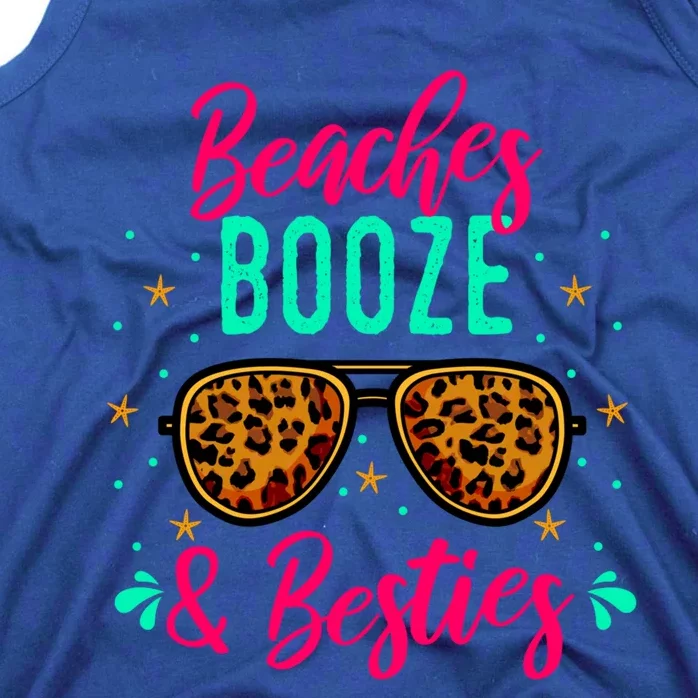 Cute Girls Trip Weekend Vacation Beaches Booze And Besties Gift Tank Top