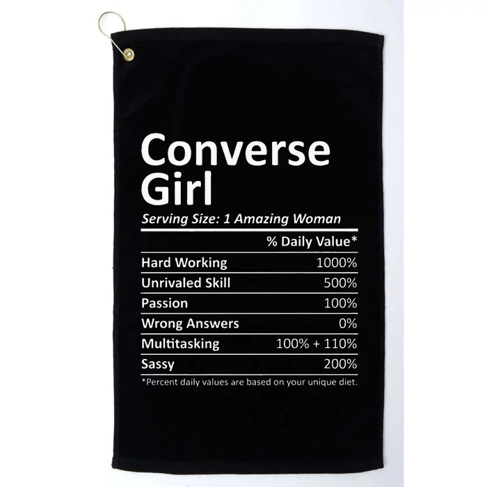 CONVERSE GIRL TX TEXAS Funny City Home Roots USA Gift Platinum Collection Golf Towel