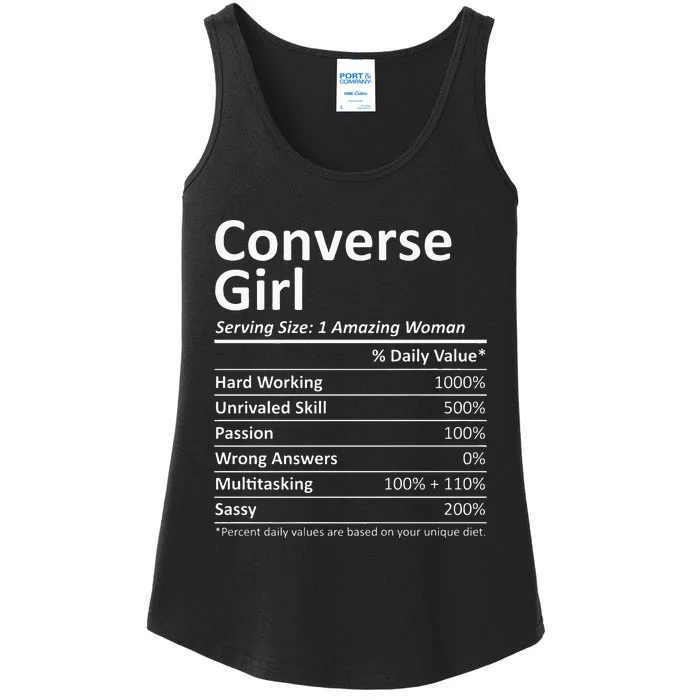 CONVERSE GIRL TX TEXAS Funny City Home Roots USA Gift Ladies Essential Tank