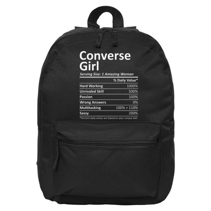 CONVERSE GIRL TX TEXAS Funny City Home Roots USA Gift 16 in Basic Backpack