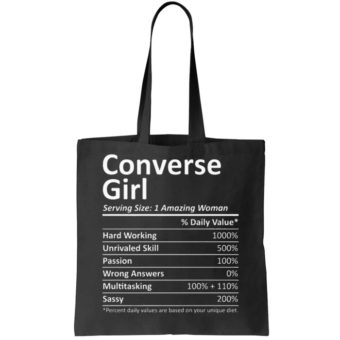 CONVERSE GIRL TX TEXAS Funny City Home Roots USA Gift Tote Bag