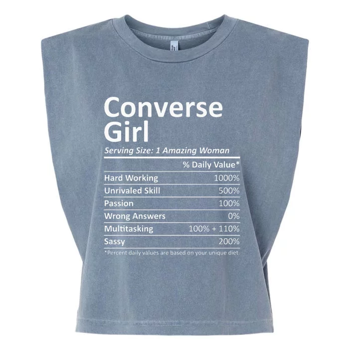 CONVERSE GIRL TX TEXAS Funny City Home Roots USA Gift Garment-Dyed Women's Muscle Tee