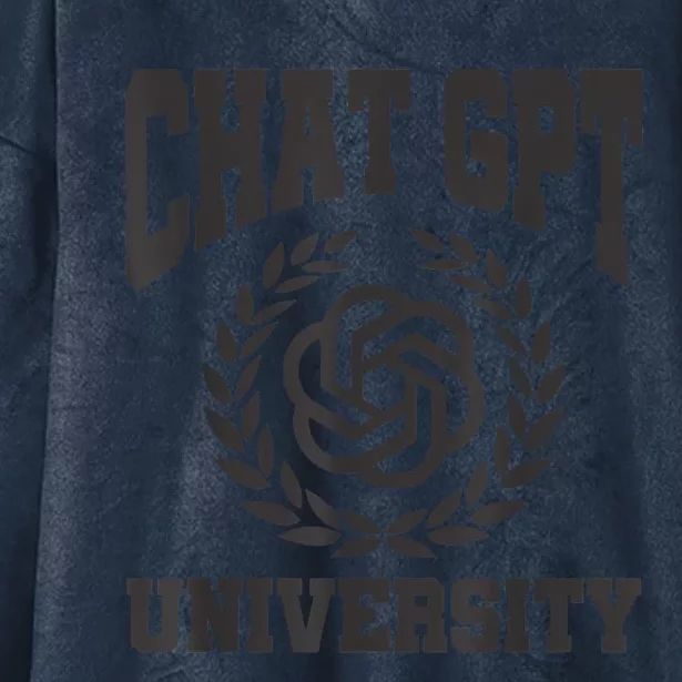 Chat G.P.T University AI Trending Hooded Wearable Blanket