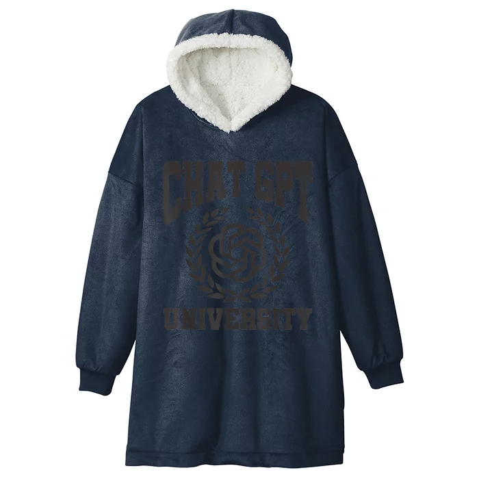 Chat G.P.T University AI Trending Hooded Wearable Blanket