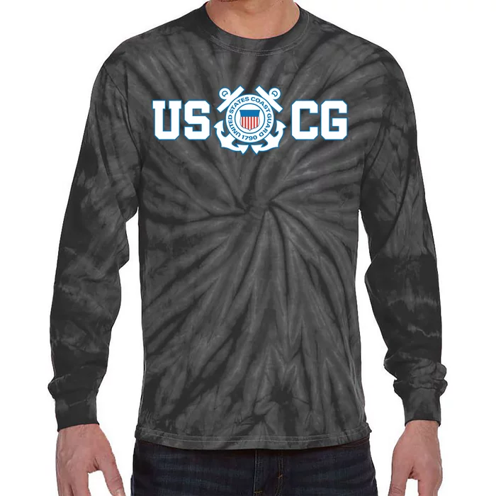 Coast Guard USCG Tie-Dye Long Sleeve Shirt