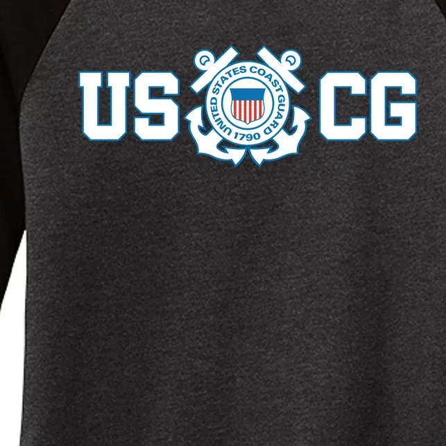 Coast Guard USCG Women's Tri-Blend 3/4-Sleeve Raglan Shirt