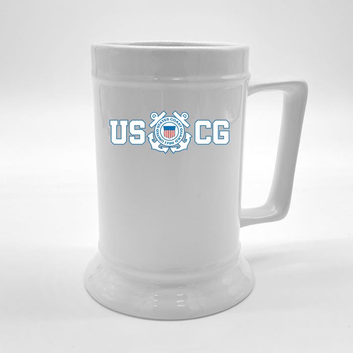 Coast Guard USCG Front & Back Beer Stein