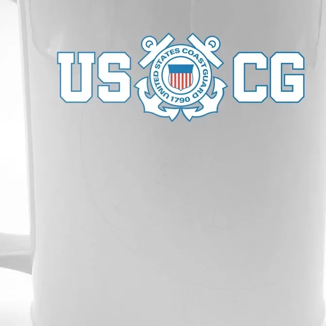 Coast Guard USCG Front & Back Beer Stein