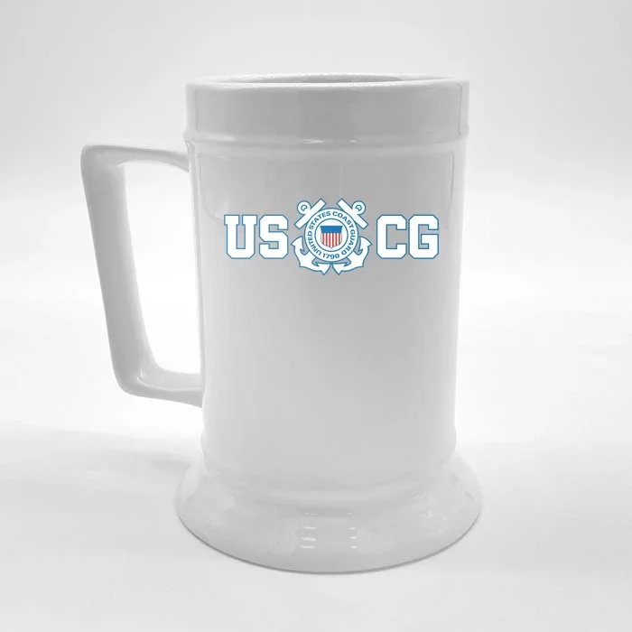 Coast Guard USCG Front & Back Beer Stein