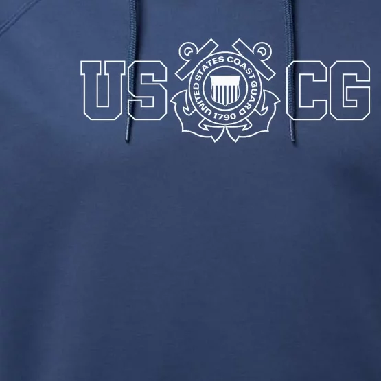 Coast Guard USCG Coast Guardsmen Performance Fleece Hoodie