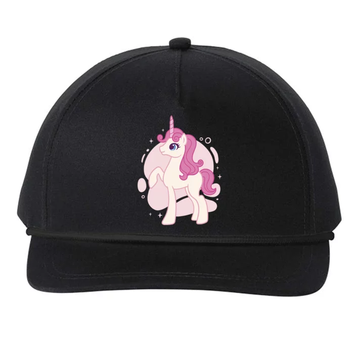 Cute Girly Unicorn Snapback Five-Panel Rope Hat