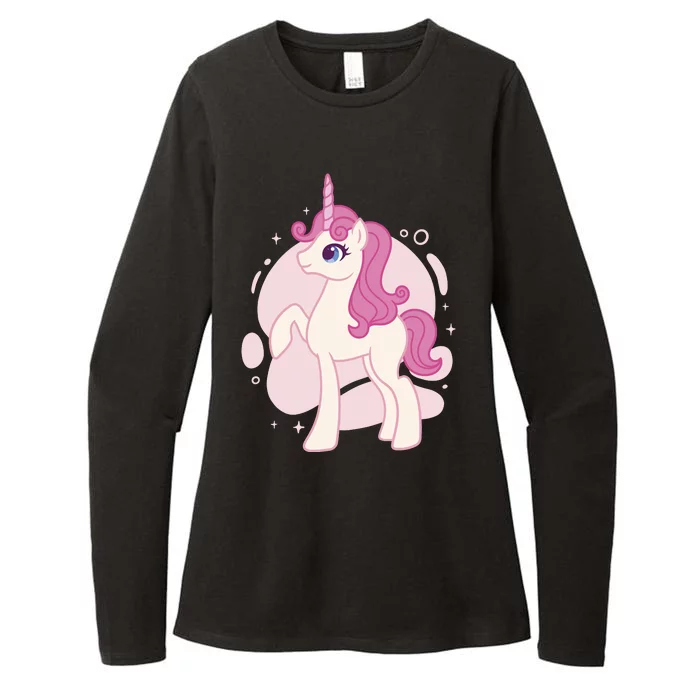 Cute Girly Unicorn Womens CVC Long Sleeve Shirt