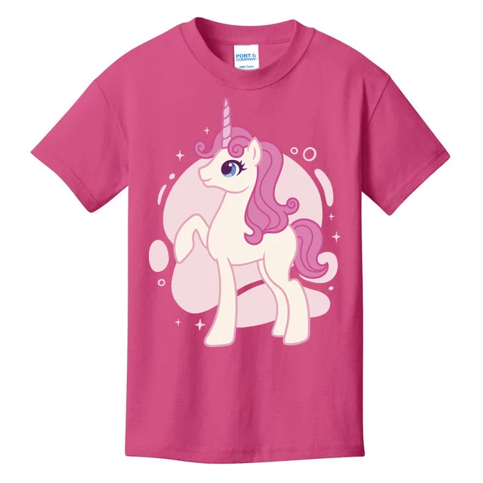 Cute Girly Unicorn Kids T-Shirt