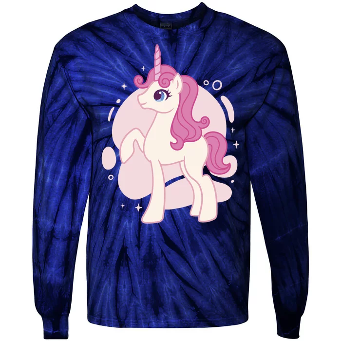 Cute Girly Unicorn Tie-Dye Long Sleeve Shirt