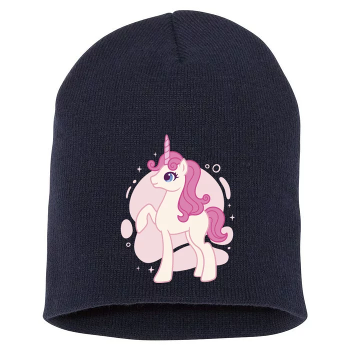 Cute Girly Unicorn Short Acrylic Beanie