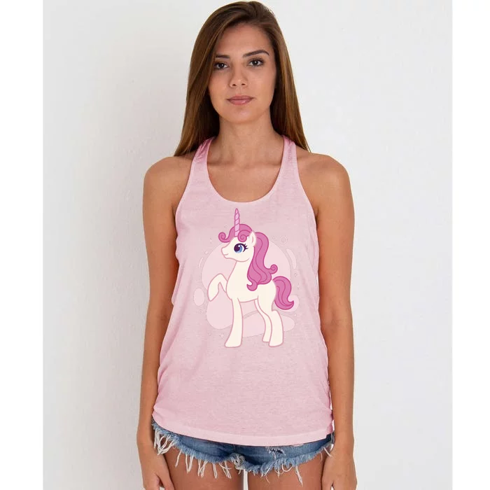 Cute Girly Unicorn Women's Knotted Racerback Tank