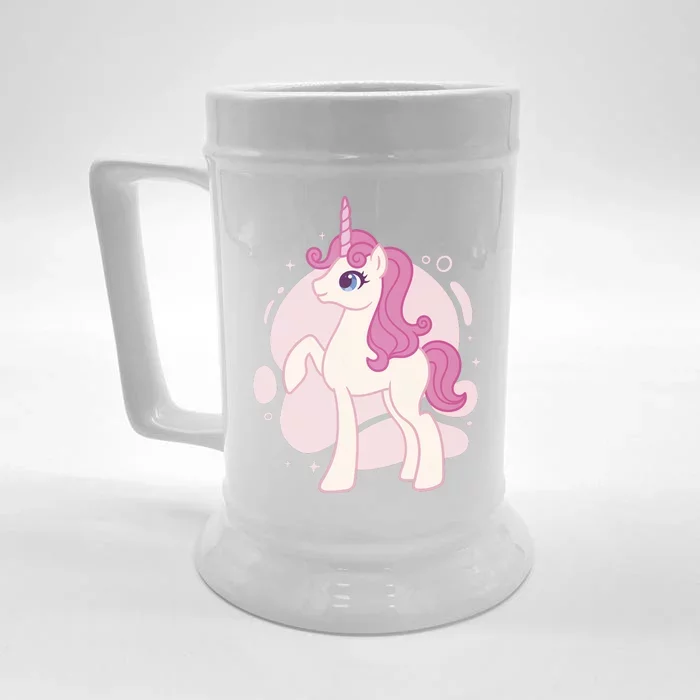 Cute Girly Unicorn Front & Back Beer Stein