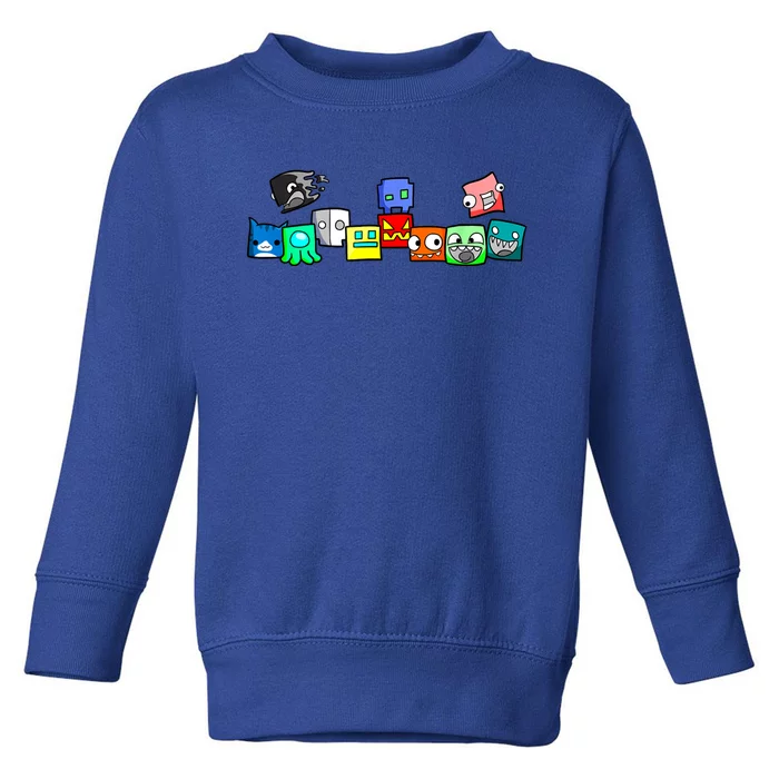 Cute Geometry Video Game  Funny Graphic Birthday Gifts Toddler Sweatshirt