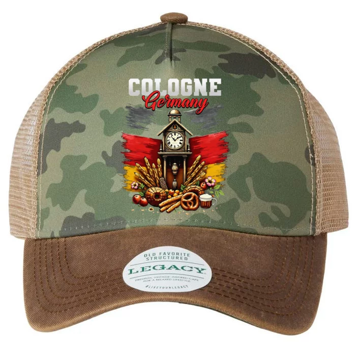 Cologne Germany Vacation Travel Souvenir German Flag Legacy Tie Dye Trucker Hat