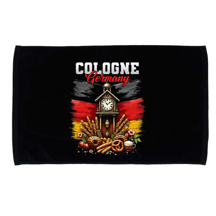 Cologne Germany Vacation Travel Souvenir German Flag Microfiber Hand Towel